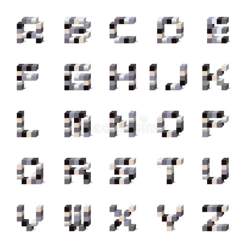 Bloque l'alphabet illustration de vecteur Bloque l'alphabet illustration de vecteur