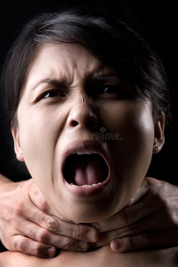 Sufocada fotografia de stock