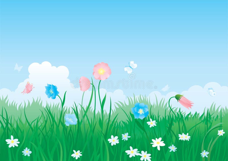Blossom summer stock illustration