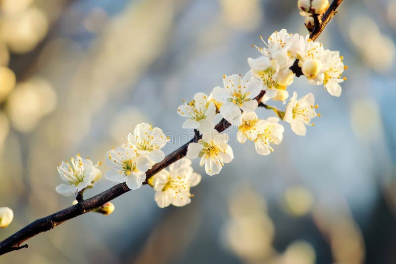 Blossoming Branches som signalerar vårens ankomst vektor illustrationer
