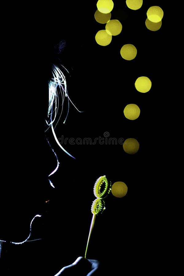 Blowing bubble led lights stock photo. Image of blowing 119681448