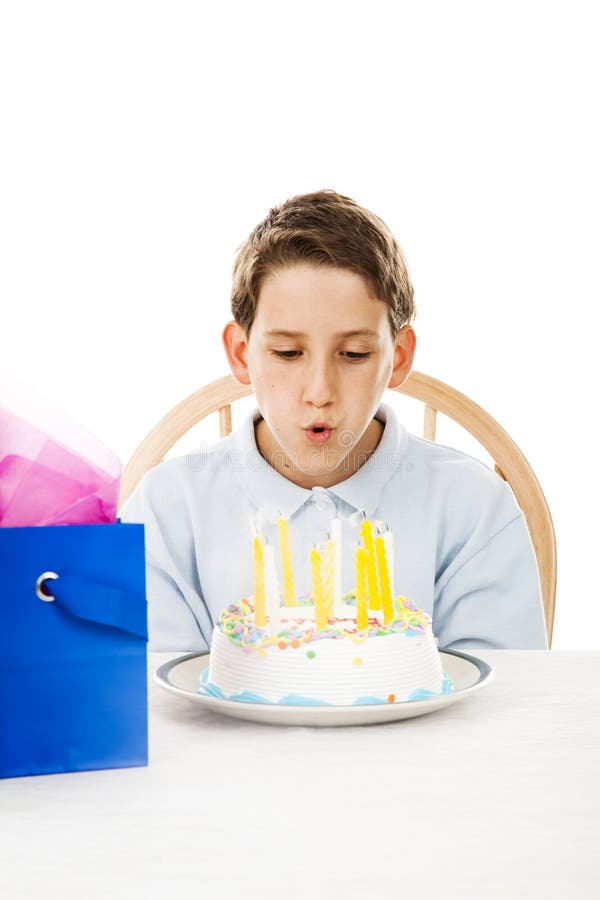 Blowing Out Birthday Candles royalty free stock photography Blowing Out Birthday Candles royalty free stock photography