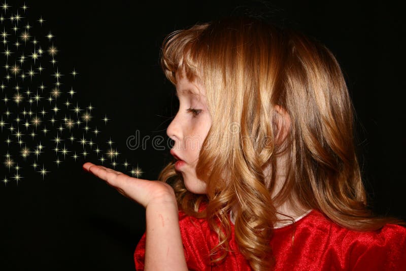 Blowing sparkles