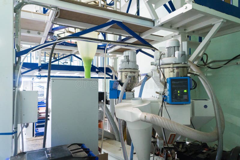 Blown Film Extrusion Plastic Bag Making Machine Stock Image Image of