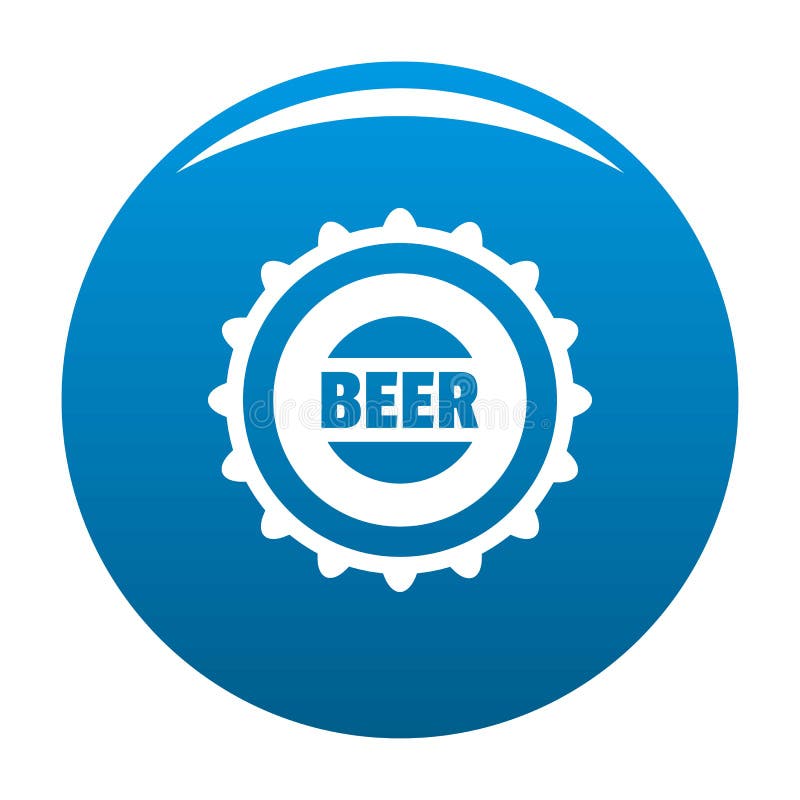 Blu dell'icona del cappuccio della birra illustrazione vettoriale Blu dell'icona del cappuccio della birra illustrazione vettoriale