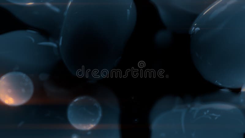 Blu fantastico forma particelle scure bokeh bg abstract 3d rendering illustrazione di stock