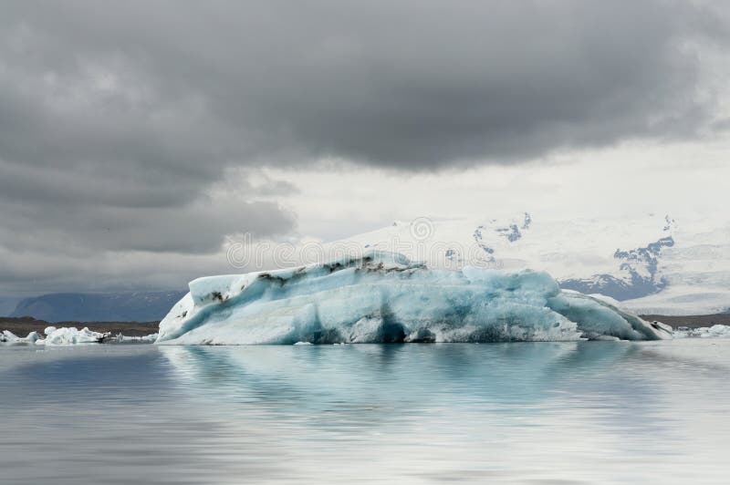 Blu iceberg in the glacier lagoon stock photo Blu iceberg in the glacier lagoon stock photo