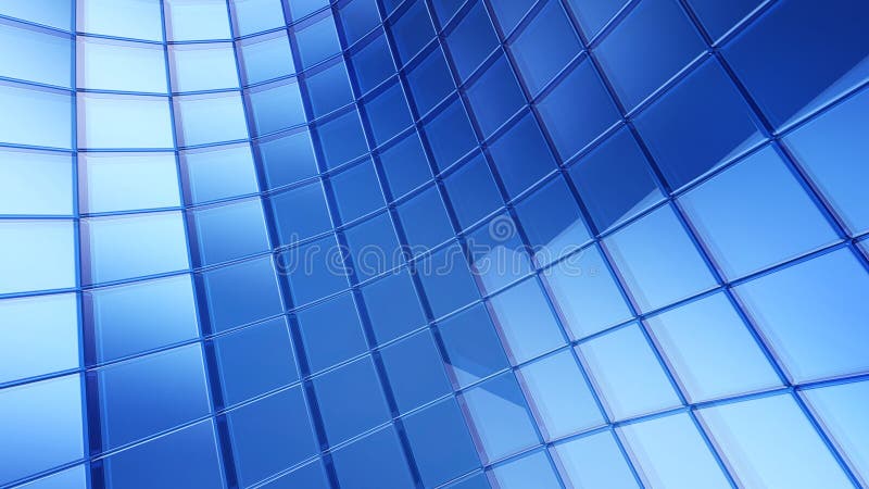 Blue 3d futuristic cube abstraction background