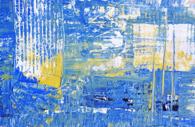 Blue Abstract Art Background Stock Illustration - Illustration of