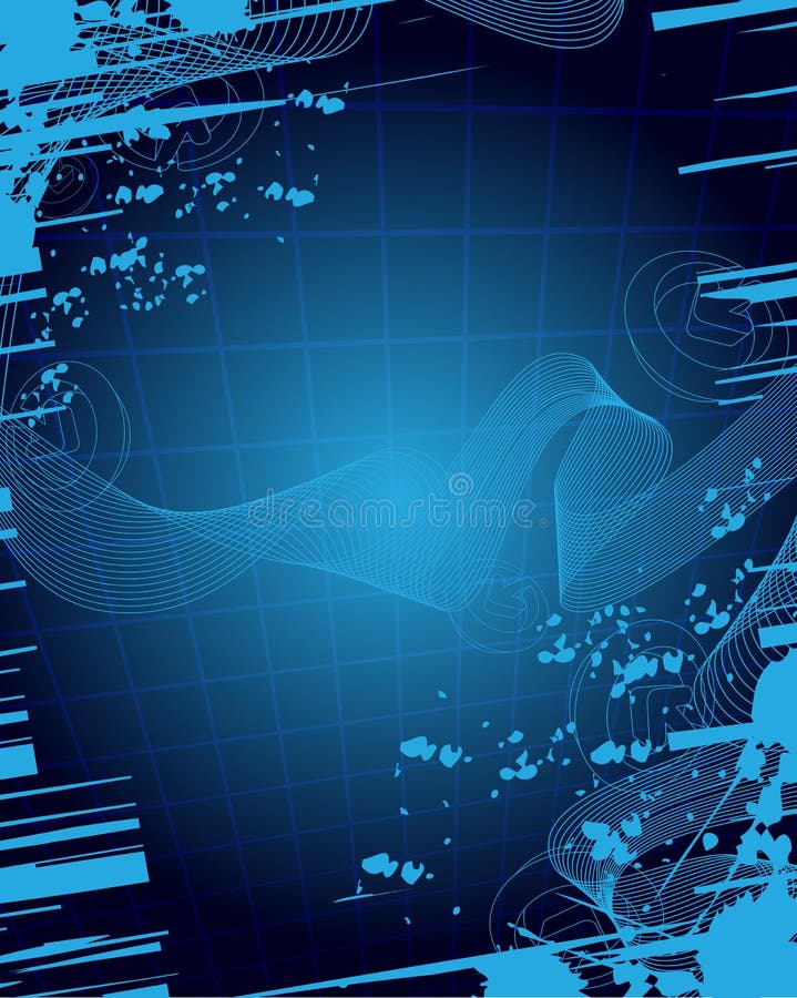 Blue abstract background royalty free illustration