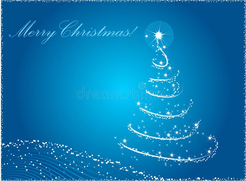 Blue abstract christmas tree vector illustration Blue abstract christmas tree vector illustration