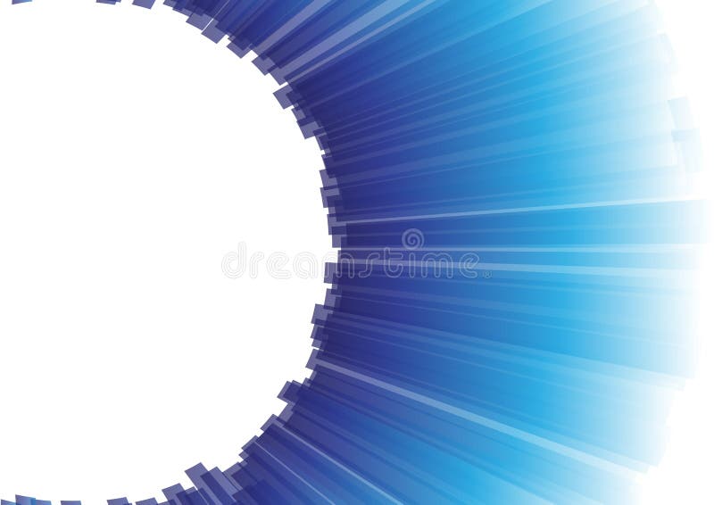 Blue abstract circle explode background