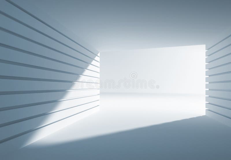 Blue abstract 3d interior with angle of light royalty free illustration Blue abstract 3d interior with angle of light royalty free illustration