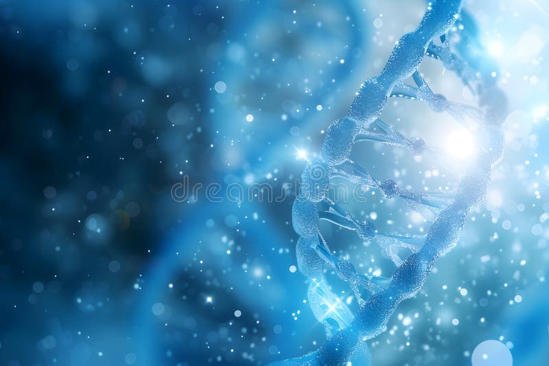 Abstract DNA structure background stock photo