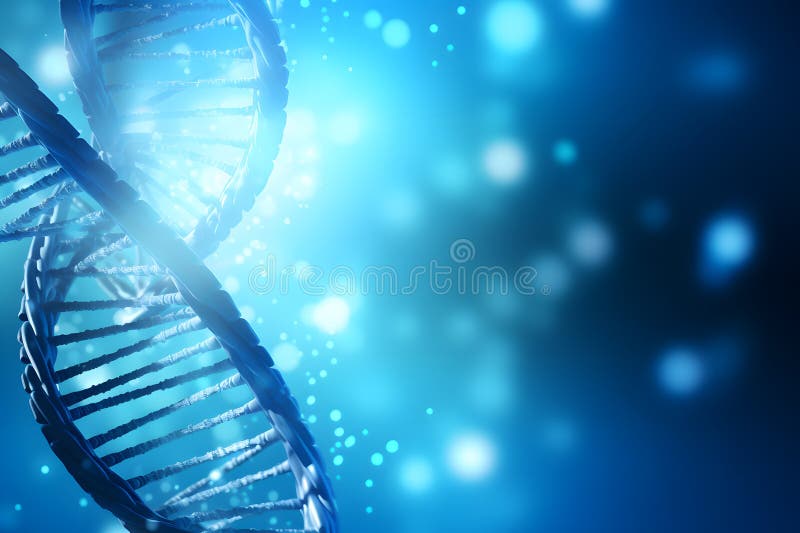 Blue abstract DNA structure background with textures and details. for scientific research and studies AI generated