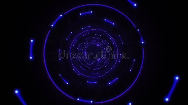 Blue abstract light circles seamless looping. stock illustration Blue abstract light circles seamless looping. stock illustration