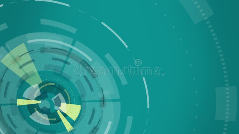 Blue abstract round animation, hi-tech background with circles. Futuristic Sci-Fi HUD effect. vector illustration
