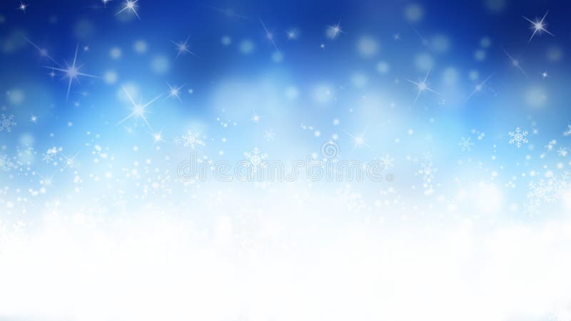 Blue abstract winter background with snow and snowflackes. Fon view illustrations