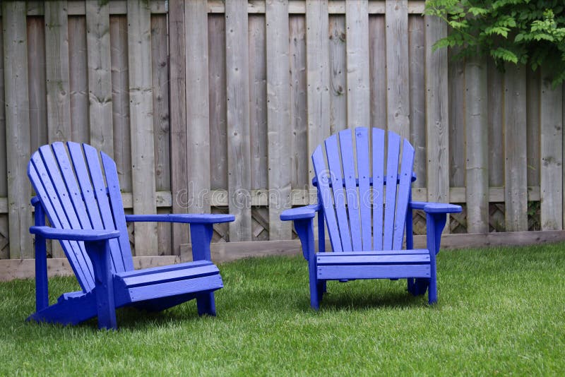Blue Adirondack Chairs Stock Photos Image 5639323