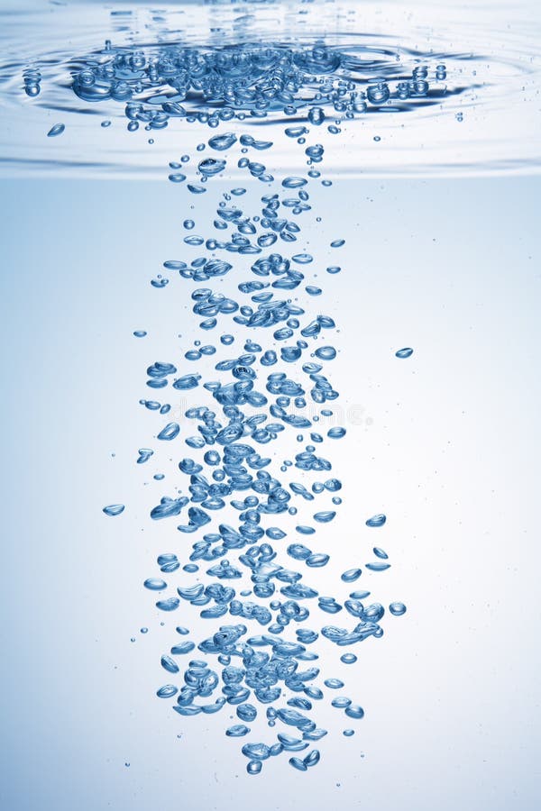 Blue air bubbles in water stock image. Image of airy, bluish 7205607