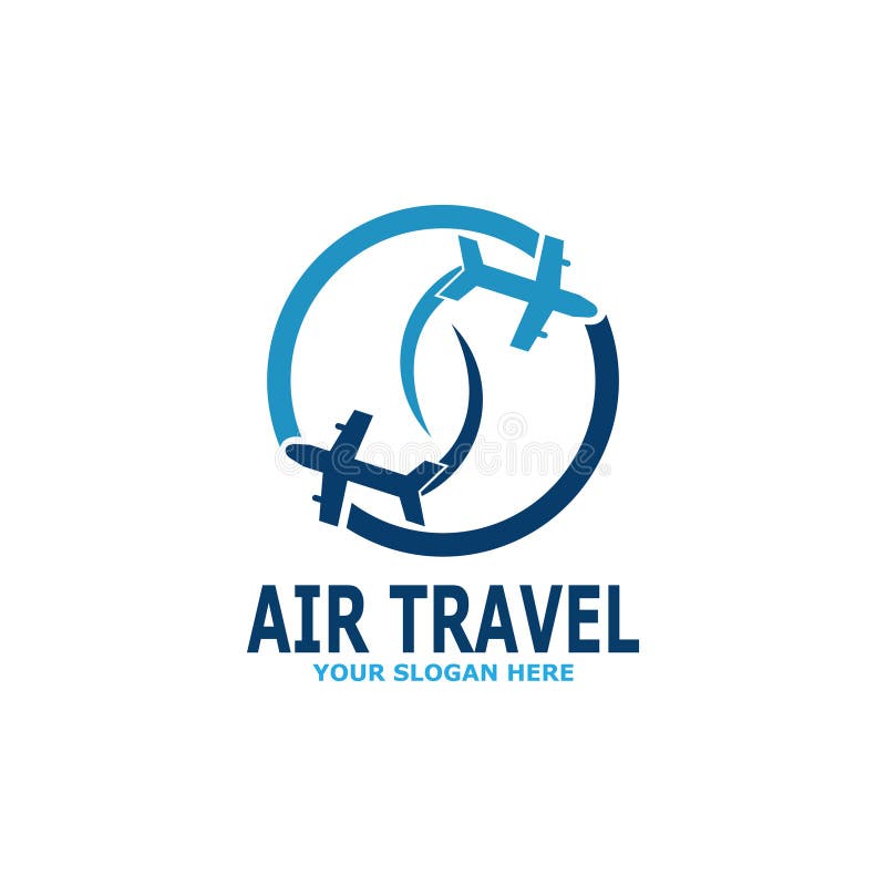 Blue Air Travel Agency Travel Logo Template Stock Illustration ...