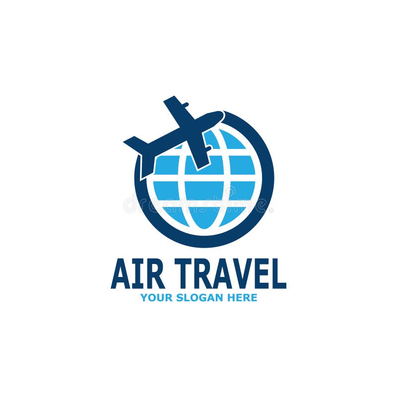 Blue Air Travel Agency Travel Logo Template Stock Illustration ...