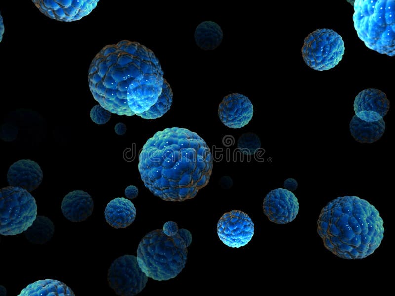 Blue alien micro fantasy cells