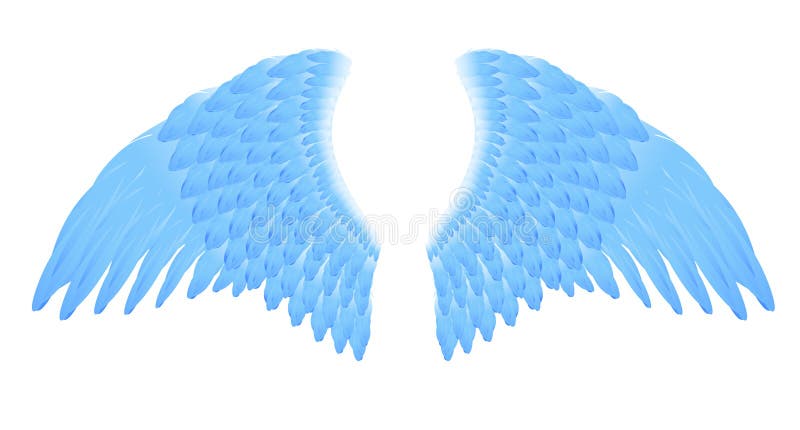 Blue angel wings