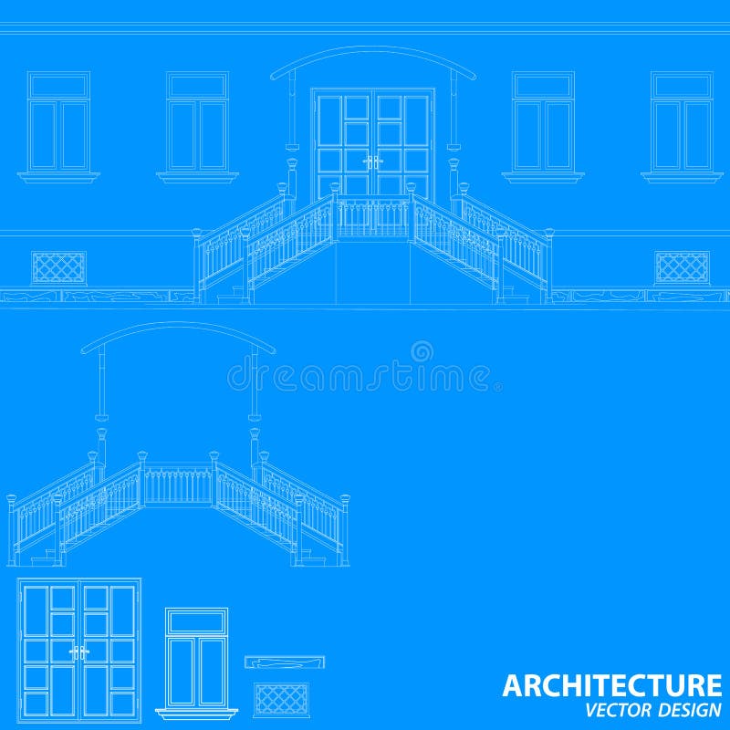 Blue architecture background