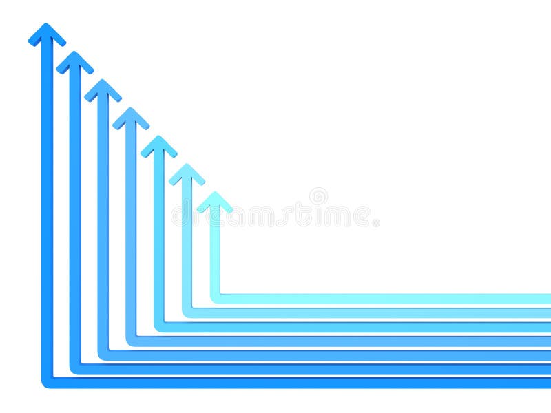 Blue Arrows Business Design Background 3d Stock Illustration
