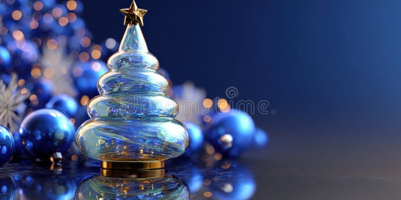 Étoile De Sapin De Noël Bleue à Paillettes évidée De 20 Cm Bleu Argente 86250186