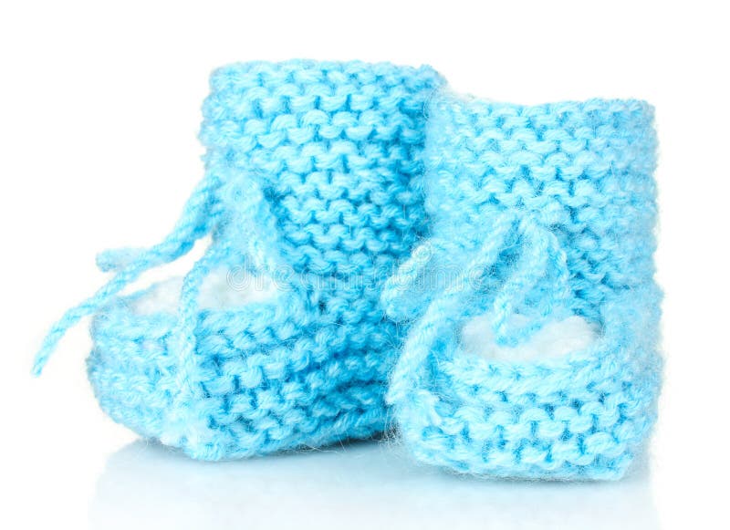 Blue baby booties stock image. Image of boot, background 20249505