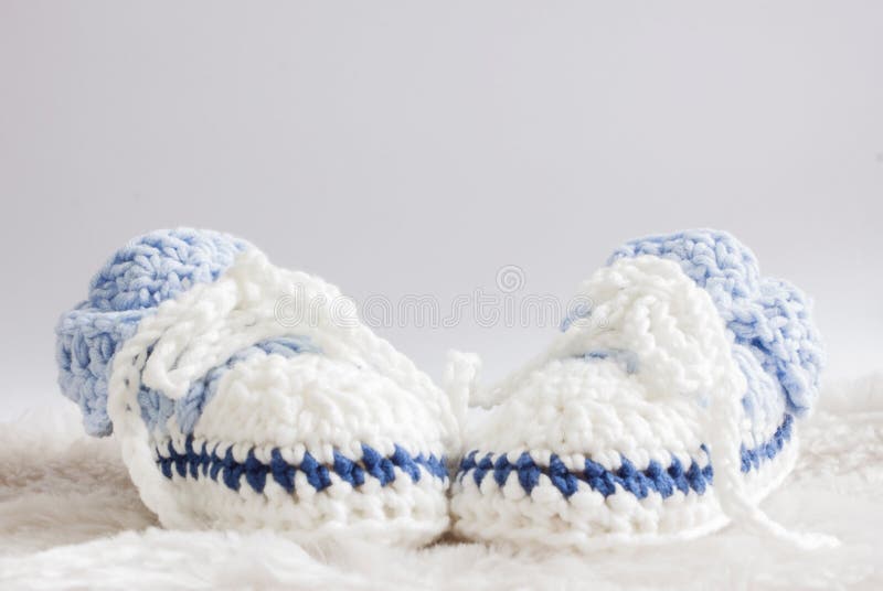 Blue baby booties stock photo. Image of baptism, boot 48571114
