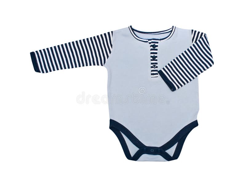 Blue baby clothes isolated