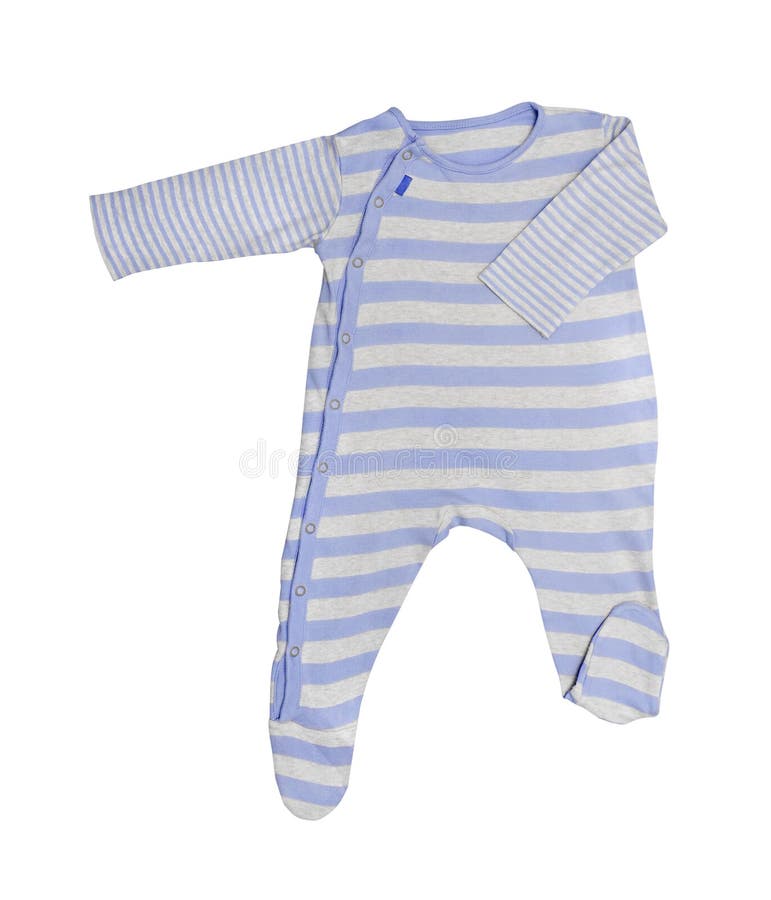 Blue baby clothes isolated