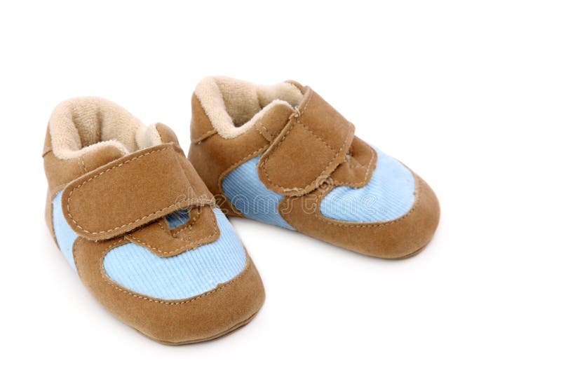 Blue Baby Shoes With Flowers Stock Photo Image of newborn, babyborn