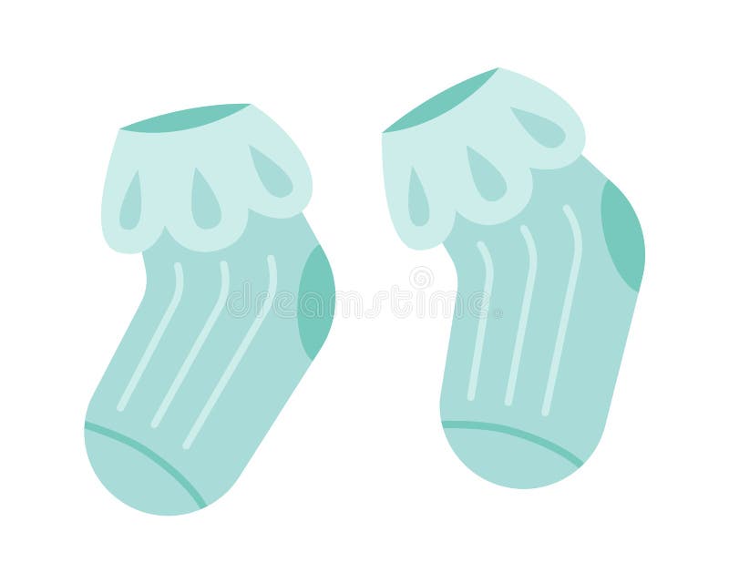 Baby Socks Clipart. Baby Socks Isolated Simple Clipart Stock Vector -  Illustration of textile, girl: 224229474