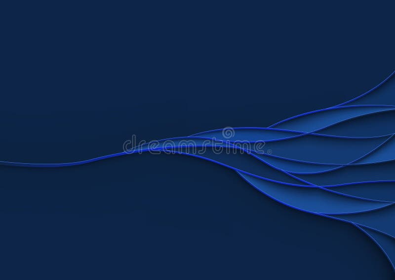 Fond albastru cu model de ramificare. Fundal albastru cu fundal abstract cu ramificație stratificată cu efect tridimensional și ilustrare vectorială umbrire