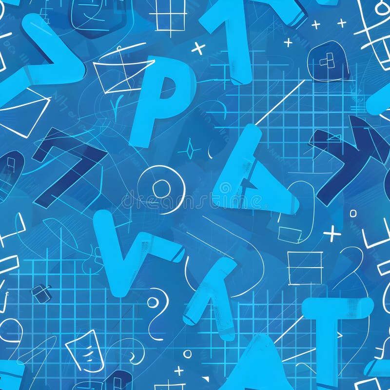 A Blue Background with a Bunch of Letters and Numbers Generated by AI