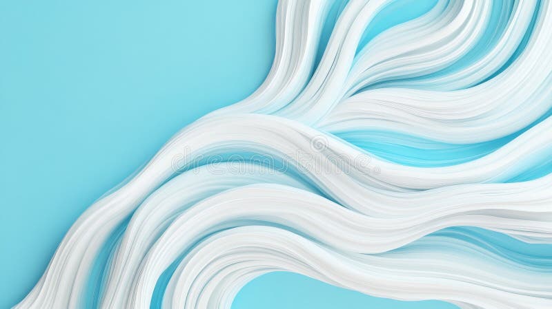 On a blue background, cream smears with a creamy texture stock image