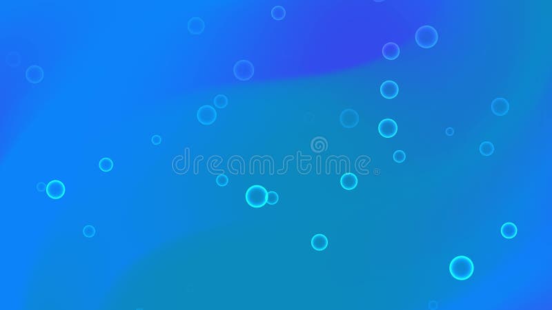 Blue background features numerous translucent small floating circles. royalty free illustration