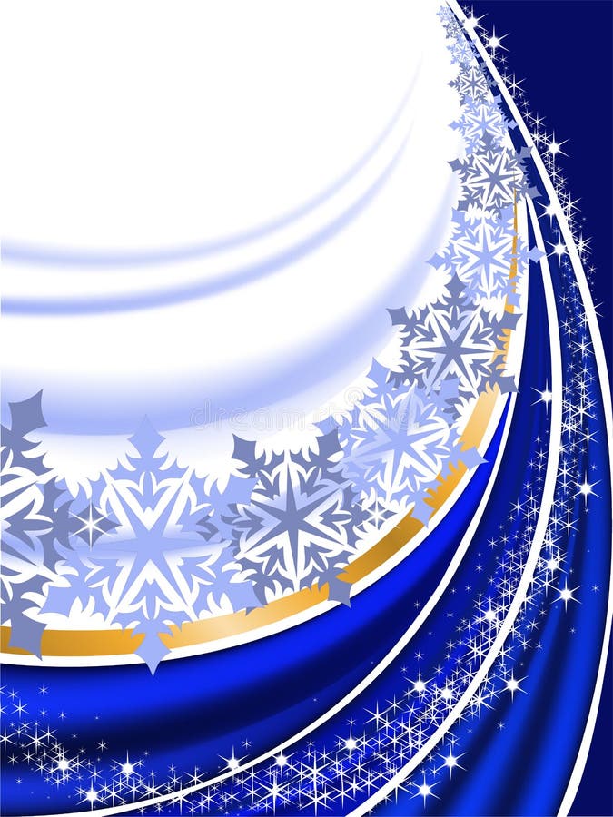Blue background with snowflakes