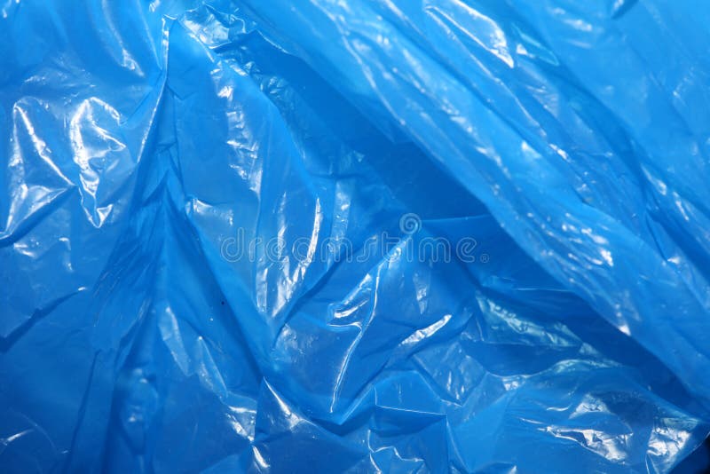 Big Blue Plastic Bags Background Wall Stock Photo 618818627