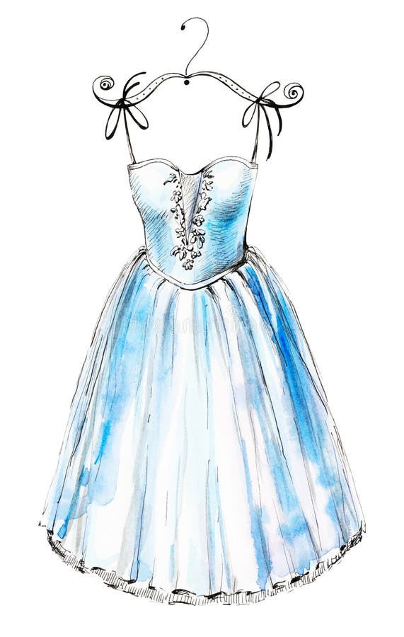 Blue ballet dress stock illustration. Illustration of background ...