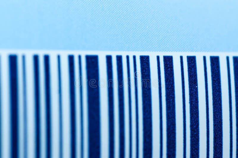 Blue Bar Code Close Up Macro Shot Stock Image Image of icon, close