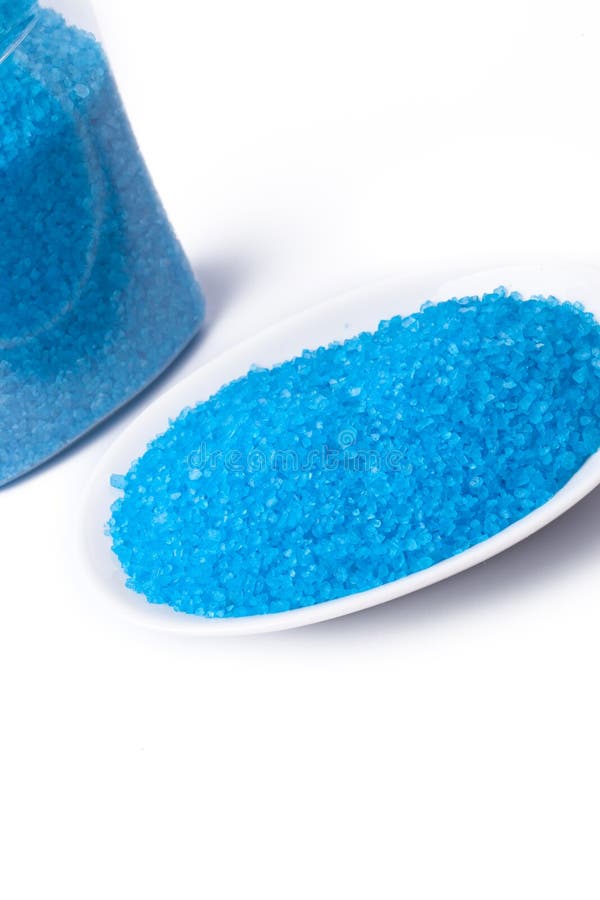 Blue bath sea salt stock photo. Image of aromatherapy 23524028
