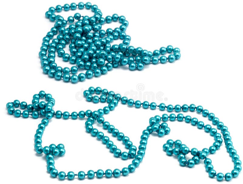 Blue bead necklace stock image. Image of decoration, beads 97547065