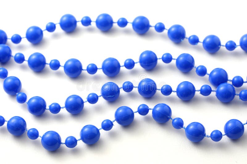 Blue beads isolated stock photo. Image of festive, sparkle 12008078