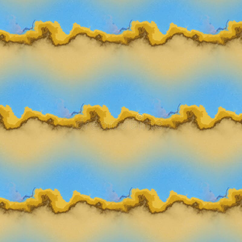 Blue and Beige Color Design Layout on Solid Sheet of Wallpaper Stock