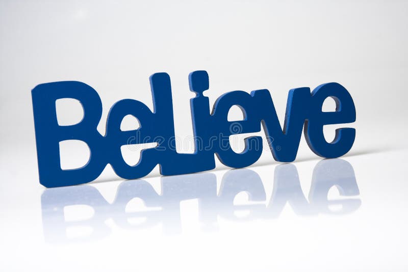 Blue believe royalty free stock photos
